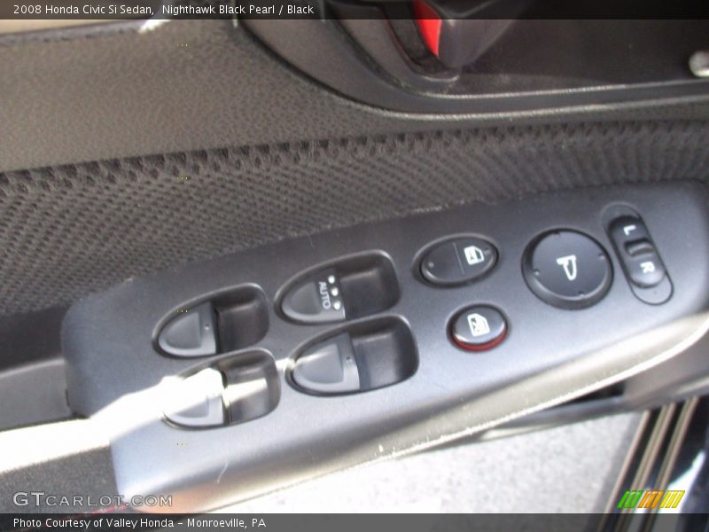 Nighthawk Black Pearl / Black 2008 Honda Civic Si Sedan