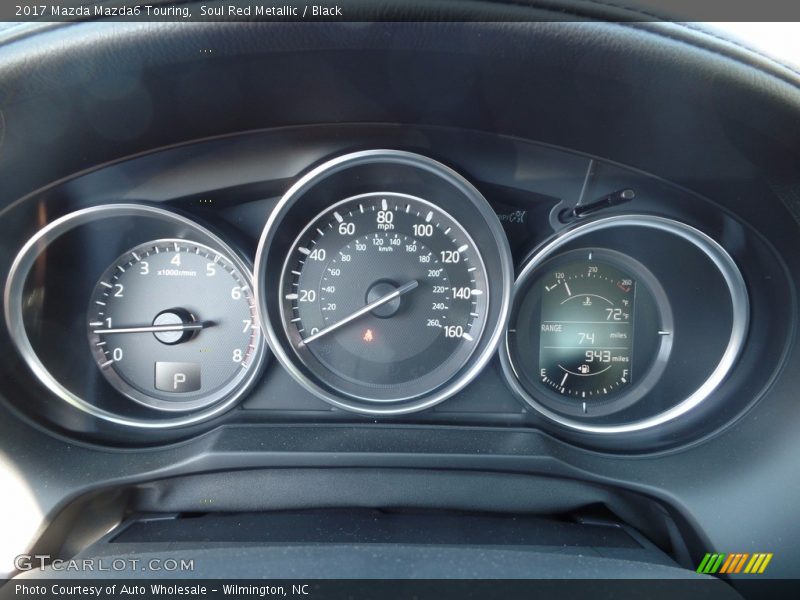 Soul Red Metallic / Black 2017 Mazda Mazda6 Touring