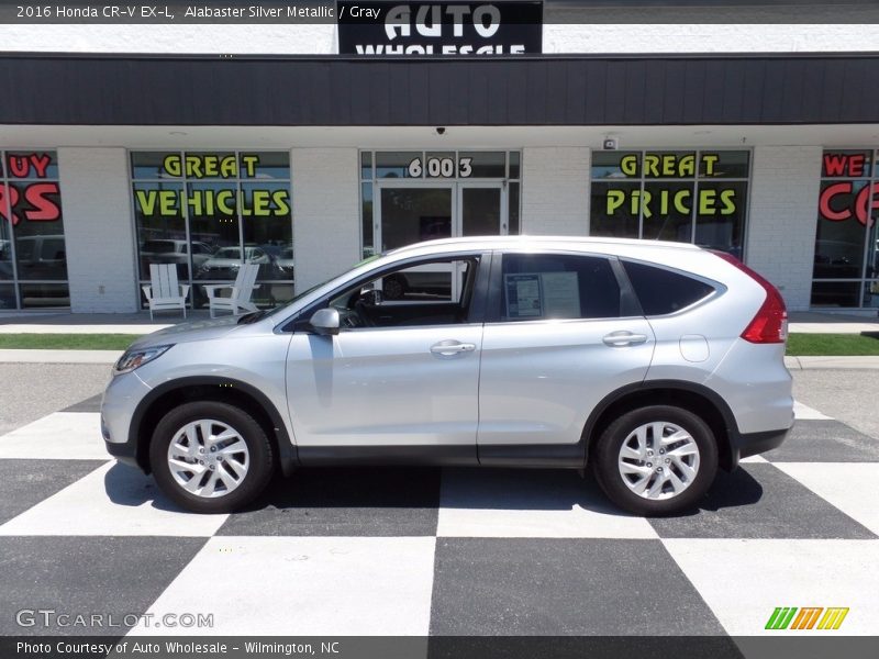 Alabaster Silver Metallic / Gray 2016 Honda CR-V EX-L