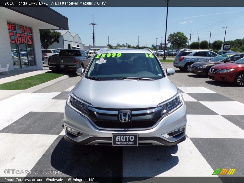 Alabaster Silver Metallic / Gray 2016 Honda CR-V EX-L