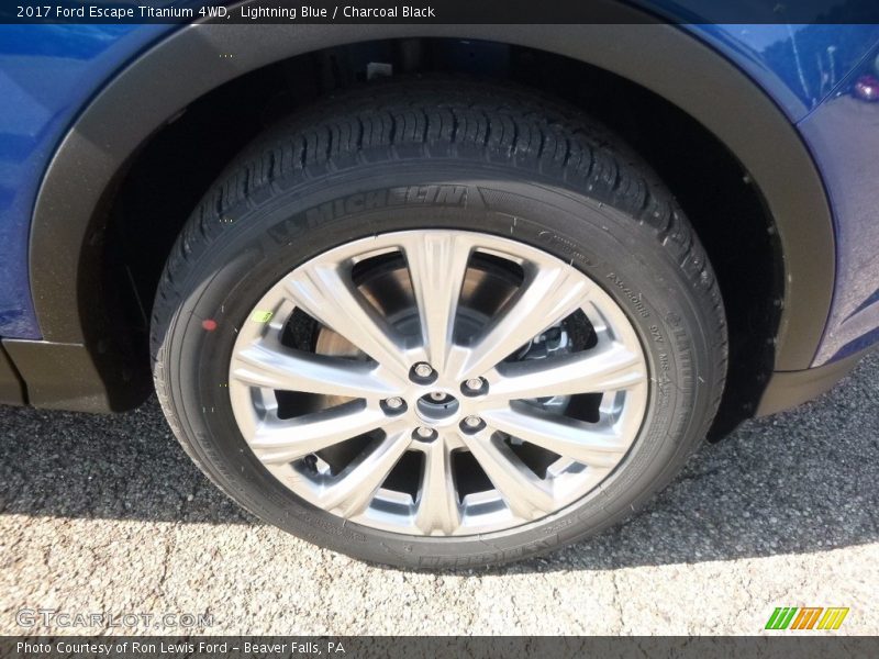 Lightning Blue / Charcoal Black 2017 Ford Escape Titanium 4WD