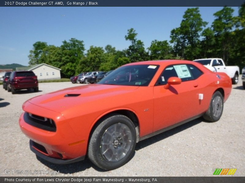 Go Mango / Black 2017 Dodge Challenger GT AWD