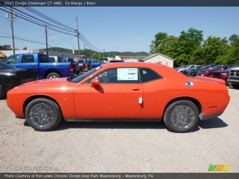 Go Mango / Black 2017 Dodge Challenger GT AWD