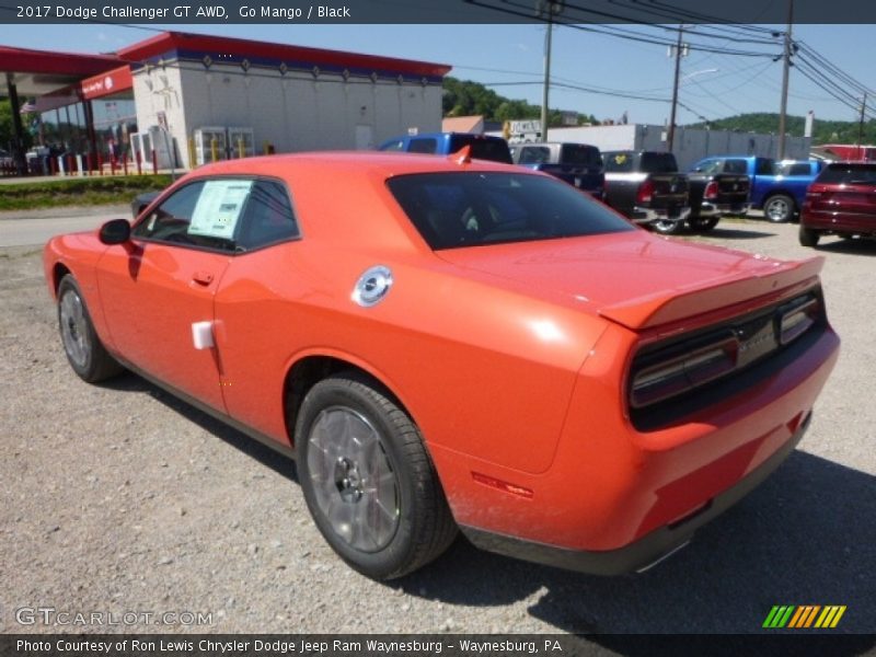 Go Mango / Black 2017 Dodge Challenger GT AWD