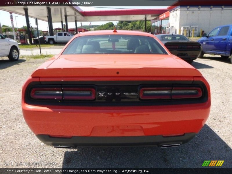 Go Mango / Black 2017 Dodge Challenger GT AWD
