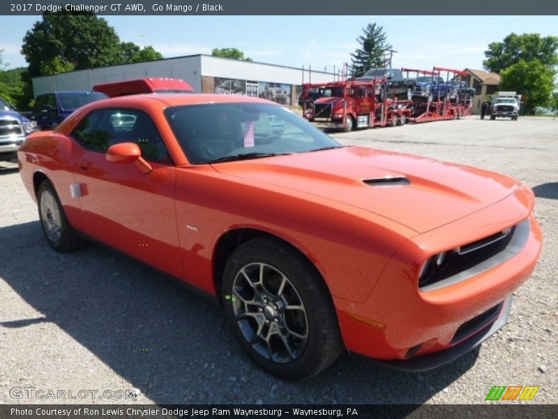 Go Mango / Black 2017 Dodge Challenger GT AWD