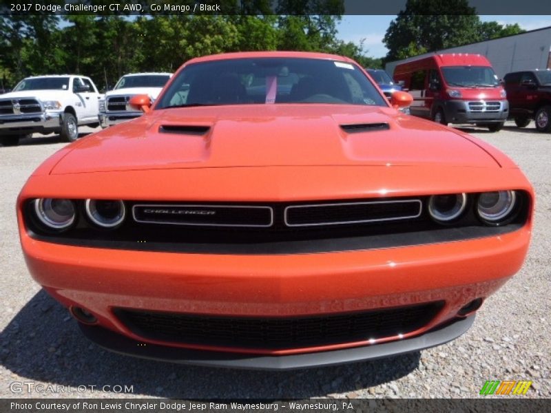 Go Mango / Black 2017 Dodge Challenger GT AWD
