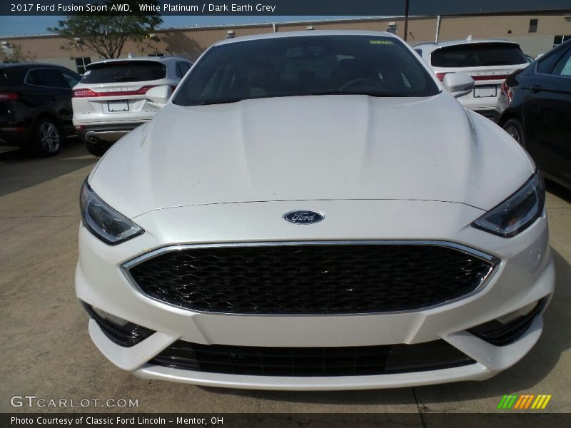 White Platinum / Dark Earth Grey 2017 Ford Fusion Sport AWD