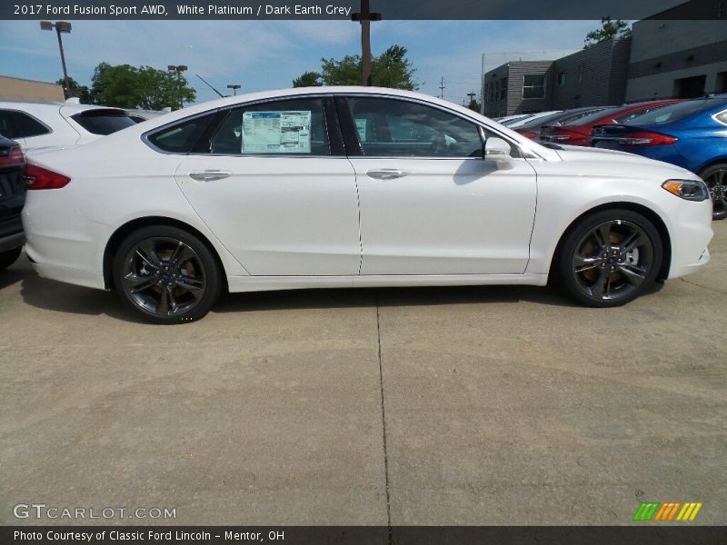 White Platinum / Dark Earth Grey 2017 Ford Fusion Sport AWD