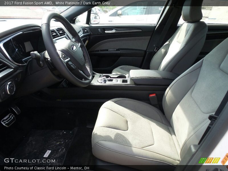 White Platinum / Dark Earth Grey 2017 Ford Fusion Sport AWD