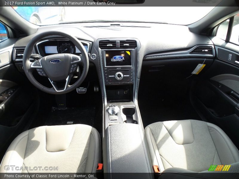White Platinum / Dark Earth Grey 2017 Ford Fusion Sport AWD