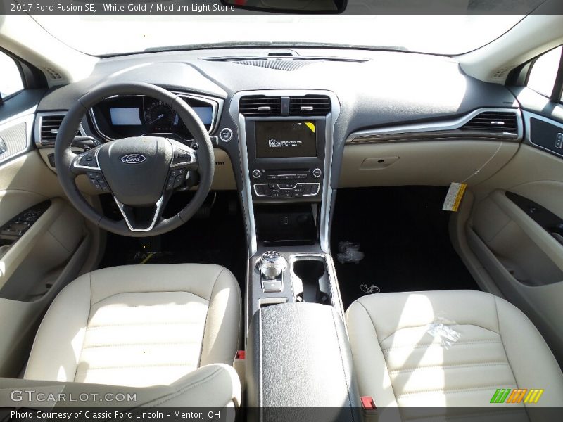 White Gold / Medium Light Stone 2017 Ford Fusion SE