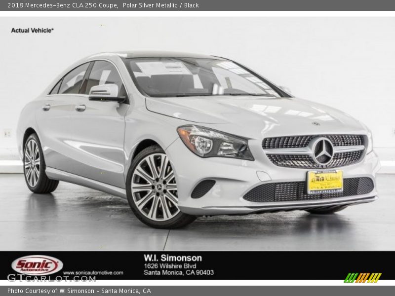 Polar Silver Metallic / Black 2018 Mercedes-Benz CLA 250 Coupe