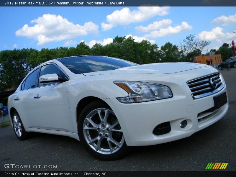 Winter Frost White / Cafe Latte 2012 Nissan Maxima 3.5 SV Premium