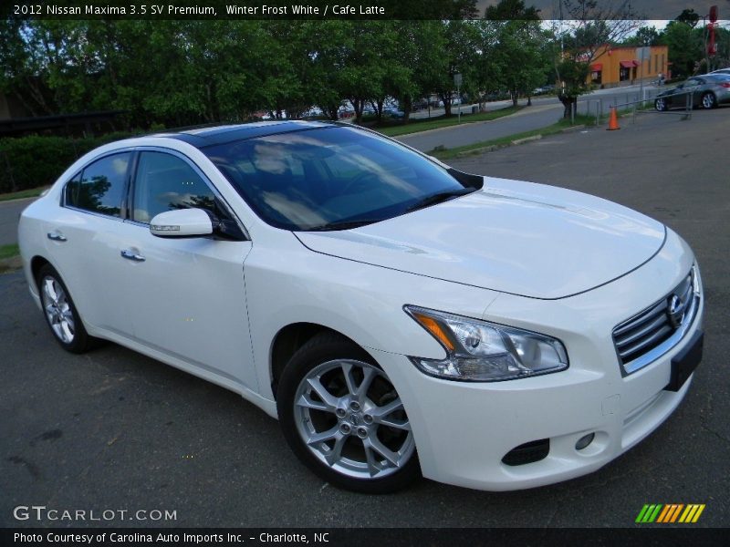 Winter Frost White / Cafe Latte 2012 Nissan Maxima 3.5 SV Premium