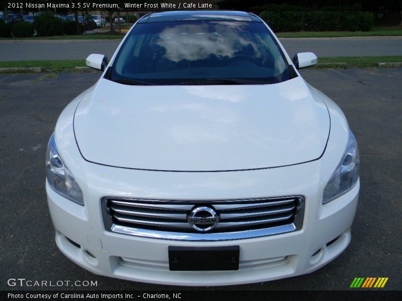 Winter Frost White / Cafe Latte 2012 Nissan Maxima 3.5 SV Premium