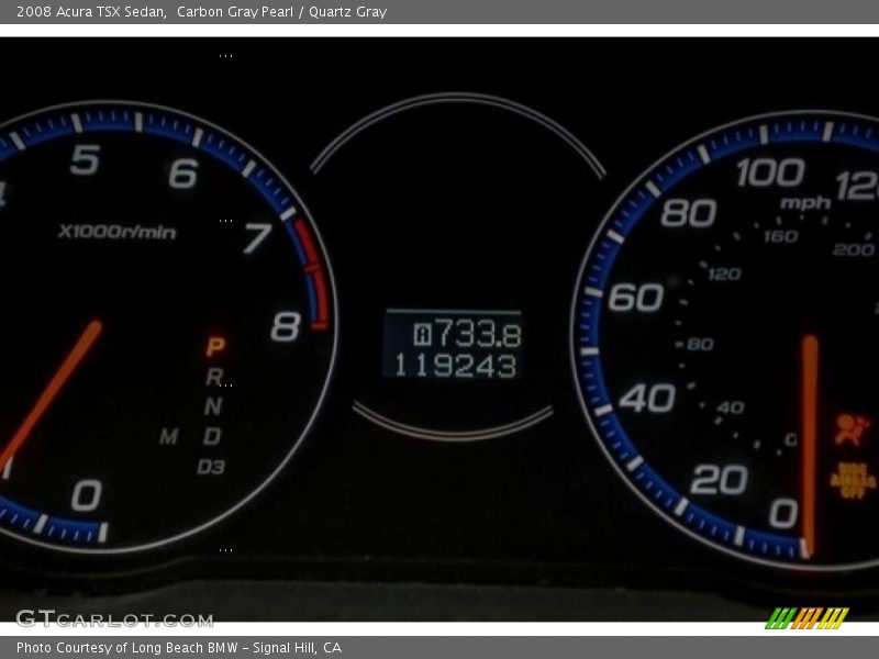Carbon Gray Pearl / Quartz Gray 2008 Acura TSX Sedan