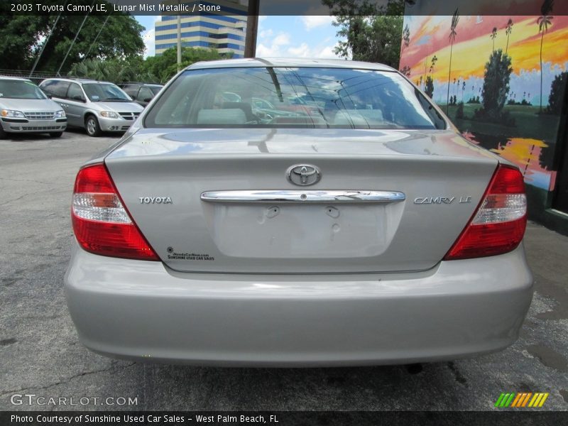 Lunar Mist Metallic / Stone 2003 Toyota Camry LE