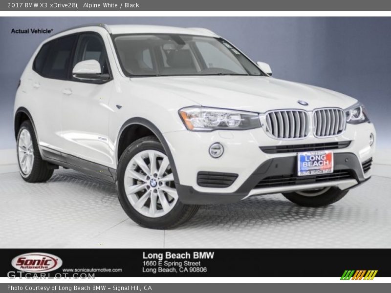 Alpine White / Black 2017 BMW X3 xDrive28i