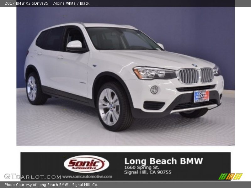 Alpine White / Black 2017 BMW X3 xDrive35i