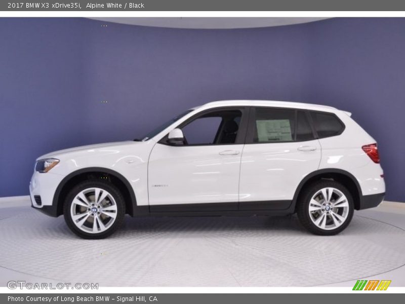 Alpine White / Black 2017 BMW X3 xDrive35i