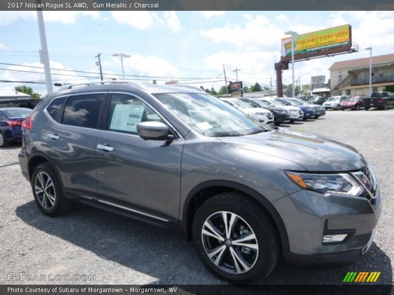 Gun Metallic / Charcoal 2017 Nissan Rogue SL AWD