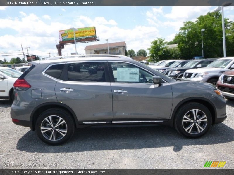 Gun Metallic / Charcoal 2017 Nissan Rogue SL AWD