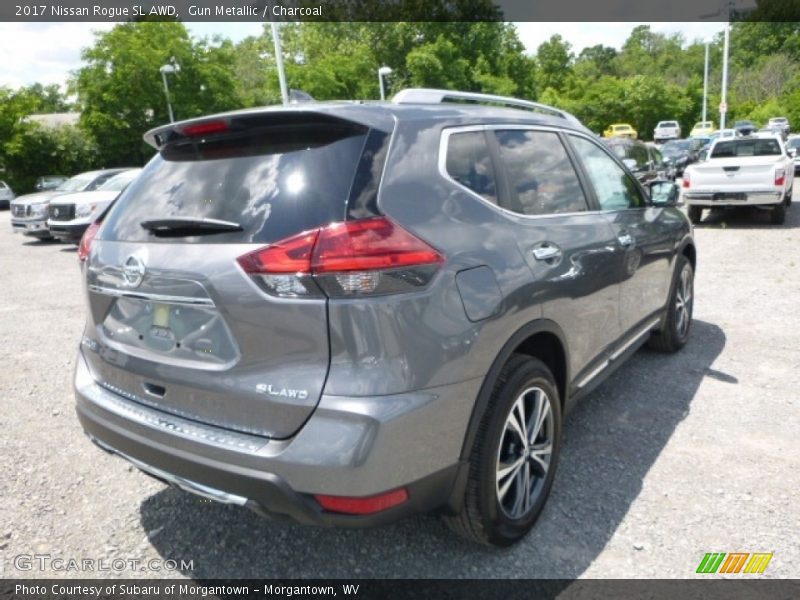 Gun Metallic / Charcoal 2017 Nissan Rogue SL AWD