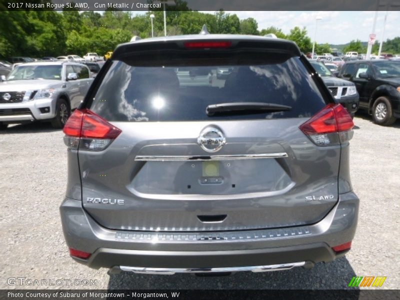 Gun Metallic / Charcoal 2017 Nissan Rogue SL AWD