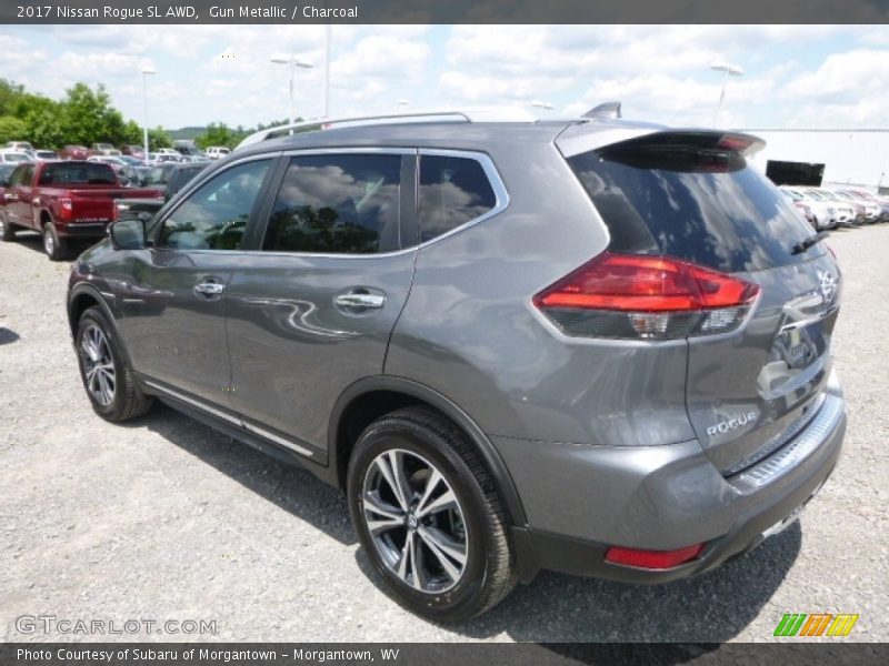 Gun Metallic / Charcoal 2017 Nissan Rogue SL AWD