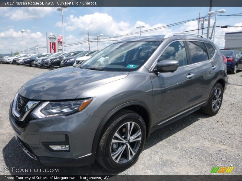 Gun Metallic / Charcoal 2017 Nissan Rogue SL AWD