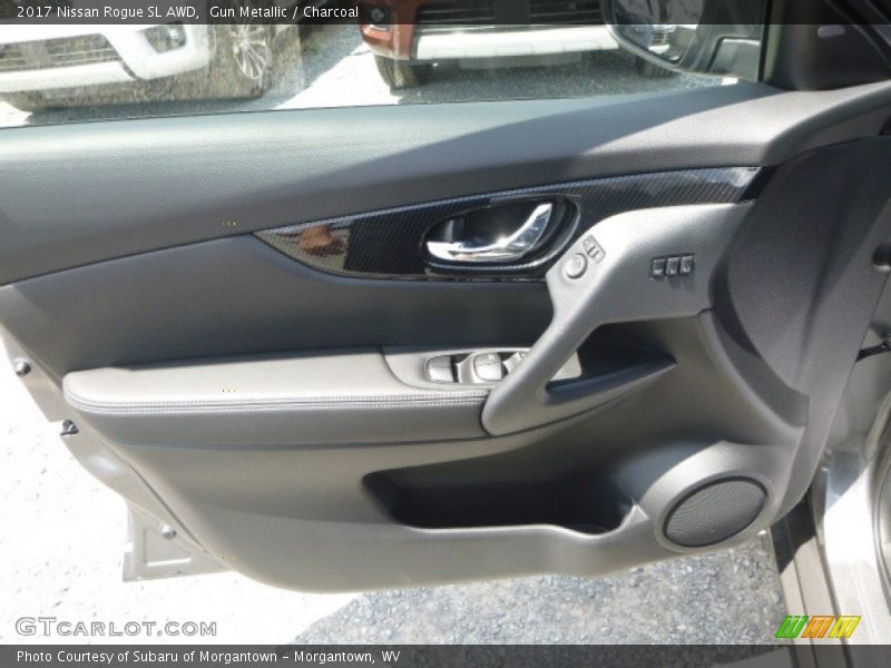 Gun Metallic / Charcoal 2017 Nissan Rogue SL AWD