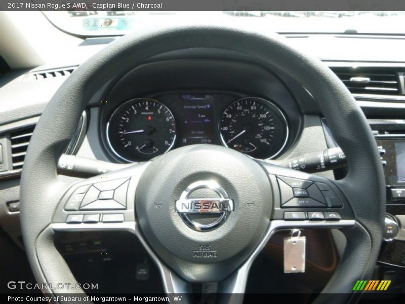Caspian Blue / Charcoal 2017 Nissan Rogue S AWD