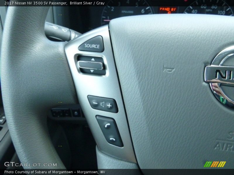 Brilliant Silver / Gray 2017 Nissan NV 3500 SV Passenger