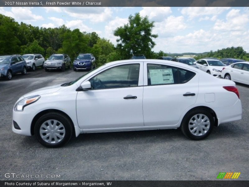 Fresh Powder White / Charcoal 2017 Nissan Versa S