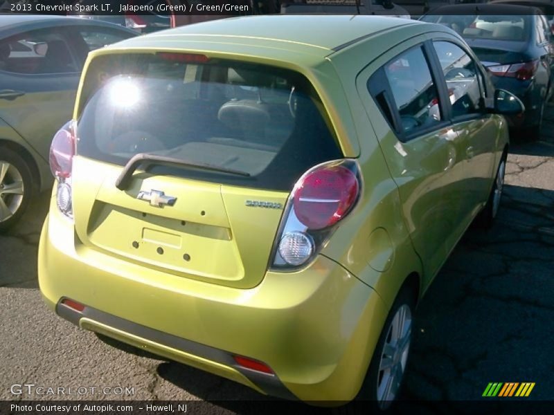 Jalapeno (Green) / Green/Green 2013 Chevrolet Spark LT