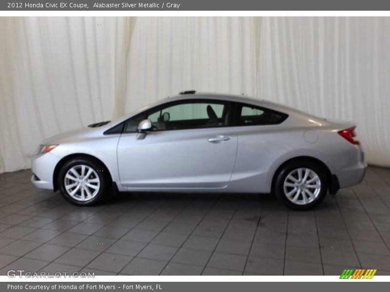 Alabaster Silver Metallic / Gray 2012 Honda Civic EX Coupe