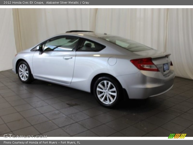 Alabaster Silver Metallic / Gray 2012 Honda Civic EX Coupe