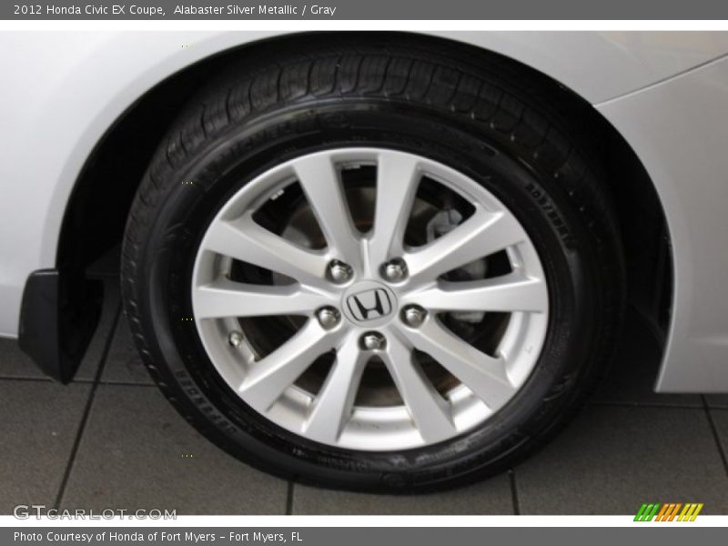 Alabaster Silver Metallic / Gray 2012 Honda Civic EX Coupe