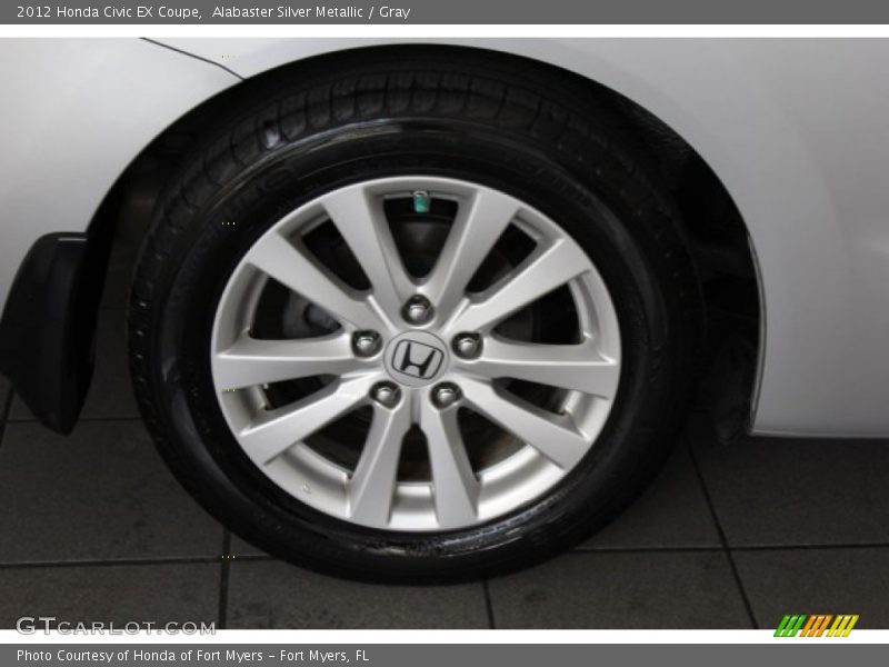 Alabaster Silver Metallic / Gray 2012 Honda Civic EX Coupe