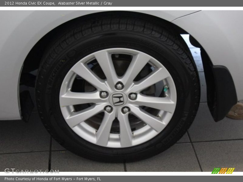Alabaster Silver Metallic / Gray 2012 Honda Civic EX Coupe