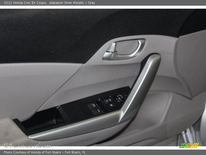 Alabaster Silver Metallic / Gray 2012 Honda Civic EX Coupe