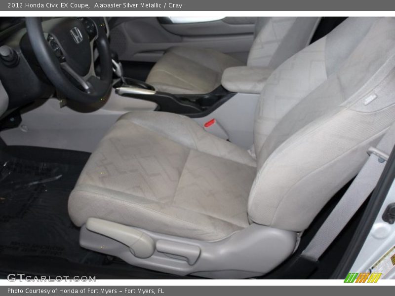 Alabaster Silver Metallic / Gray 2012 Honda Civic EX Coupe