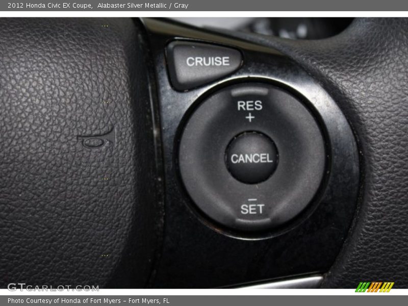 Alabaster Silver Metallic / Gray 2012 Honda Civic EX Coupe