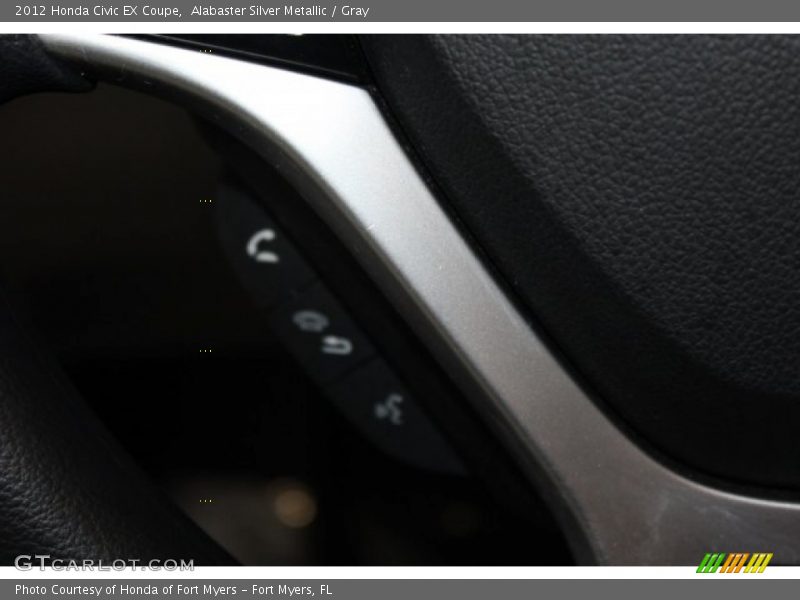 Alabaster Silver Metallic / Gray 2012 Honda Civic EX Coupe