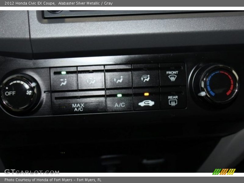 Alabaster Silver Metallic / Gray 2012 Honda Civic EX Coupe