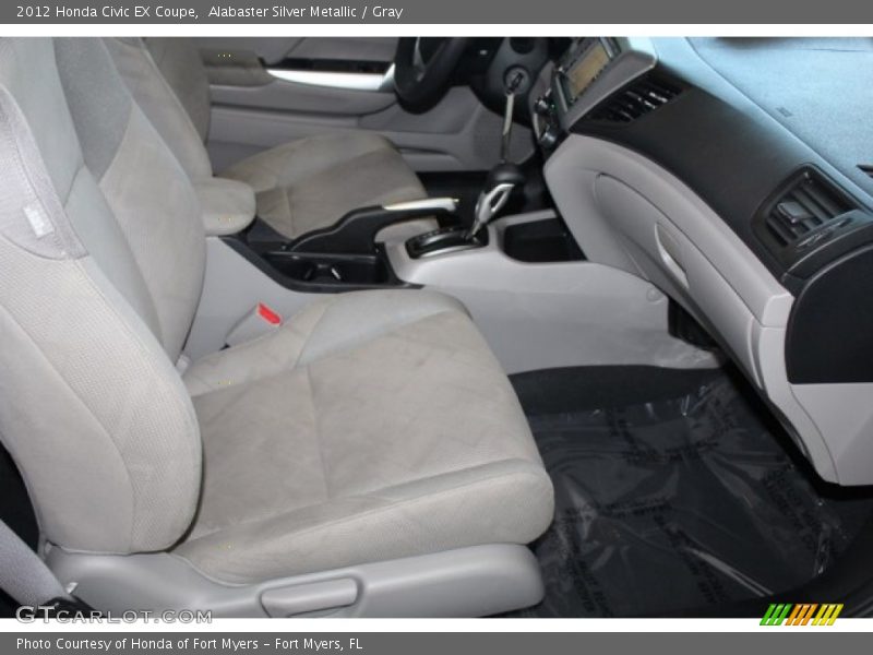Alabaster Silver Metallic / Gray 2012 Honda Civic EX Coupe