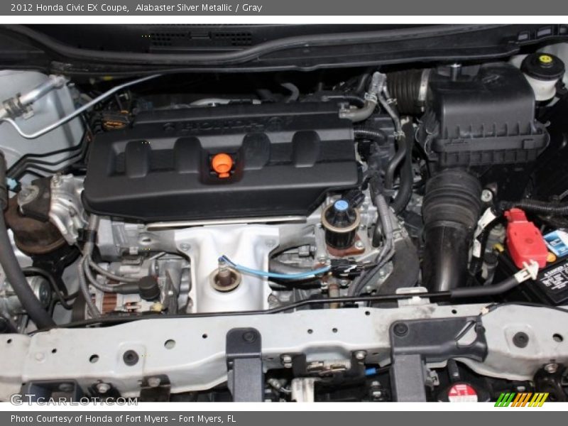 Alabaster Silver Metallic / Gray 2012 Honda Civic EX Coupe