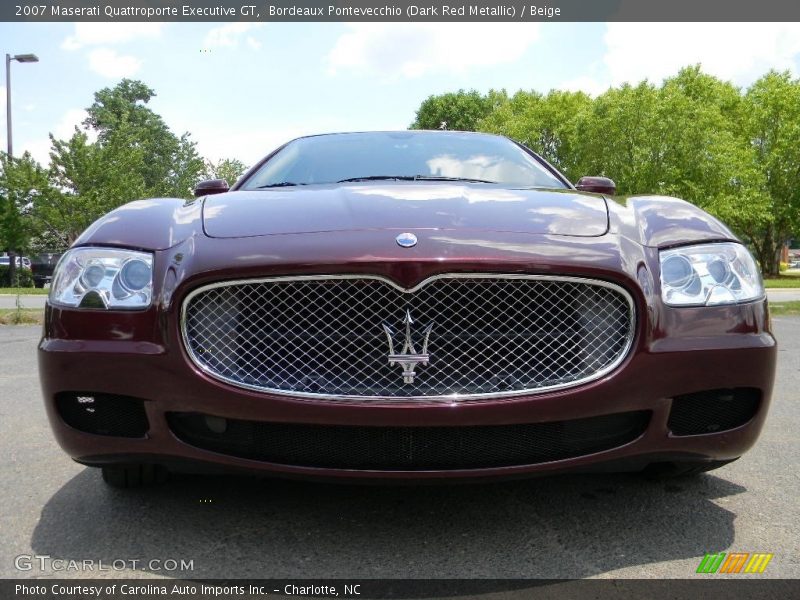 Bordeaux Pontevecchio (Dark Red Metallic) / Beige 2007 Maserati Quattroporte Executive GT