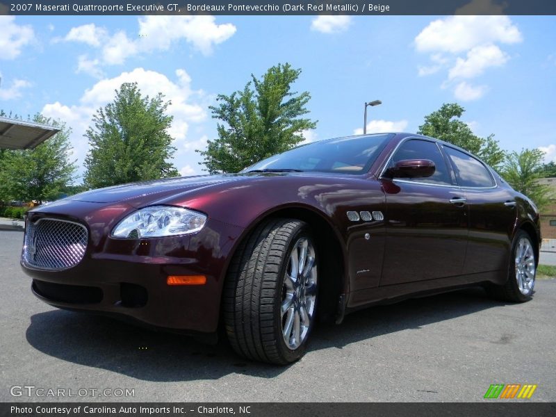 Bordeaux Pontevecchio (Dark Red Metallic) / Beige 2007 Maserati Quattroporte Executive GT